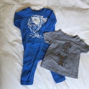 Tea Collection Boys Romper and T-Shirt